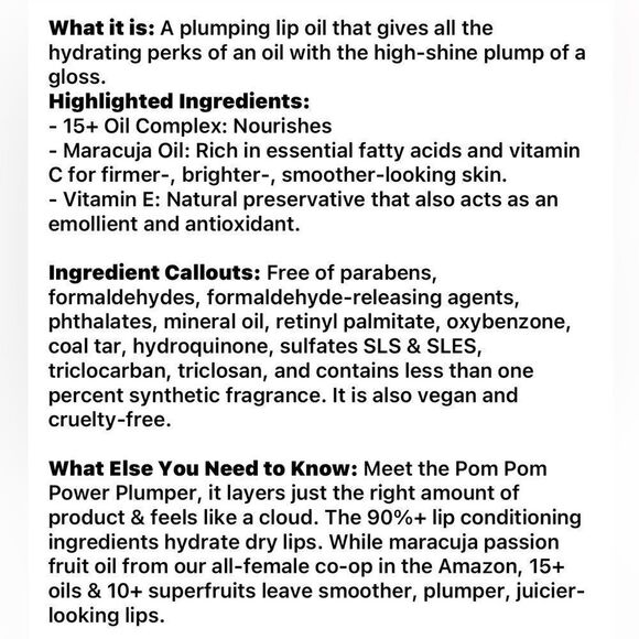 🌻 TARTE Buffed Rose Maracuja Juicy Plumping Hydrating Lip Oil Gloss New - Picture 8 of 9